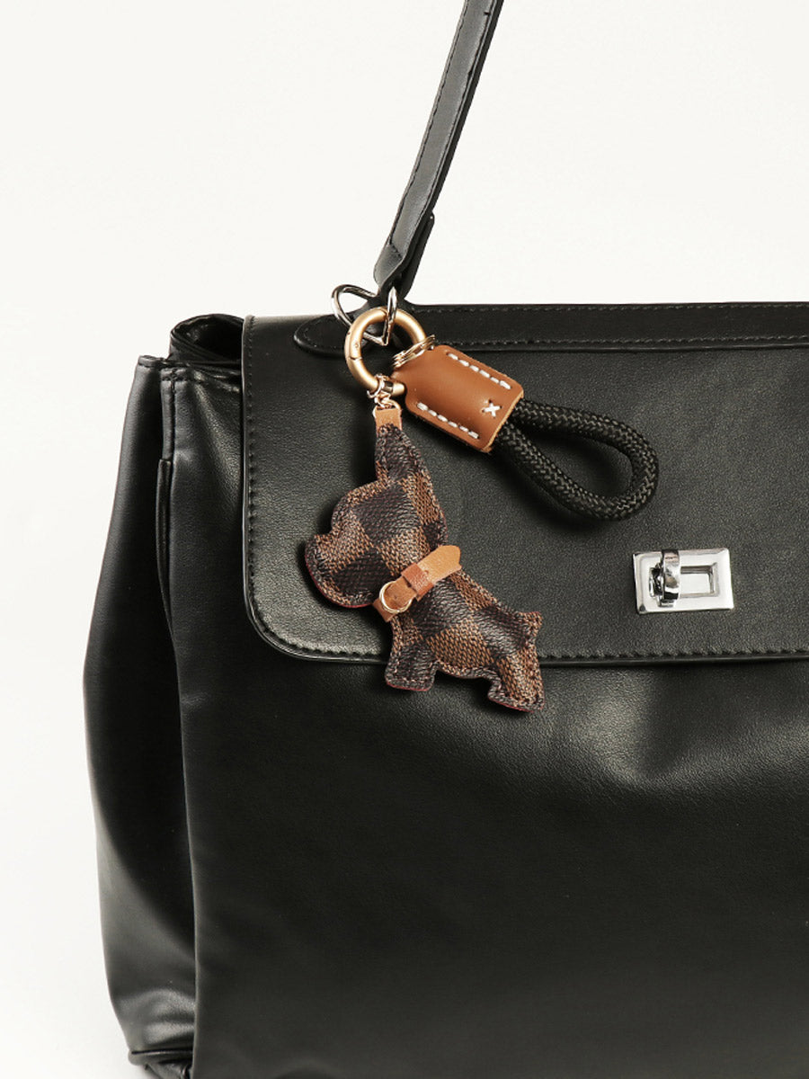 Luxury Leather French Bulldog Keychain