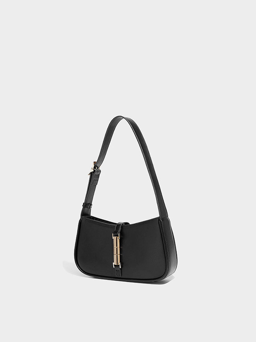 French Style Baguette Underarm Bag White