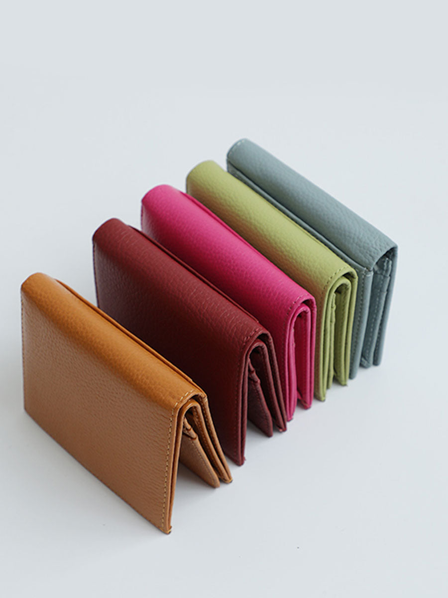 Genuine Leather Card Holder Wallet Green