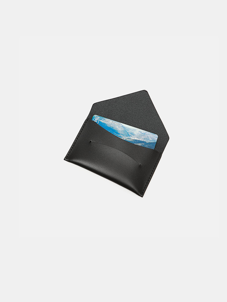 Minimalist Genuine Leather Slim Card Holder Brown