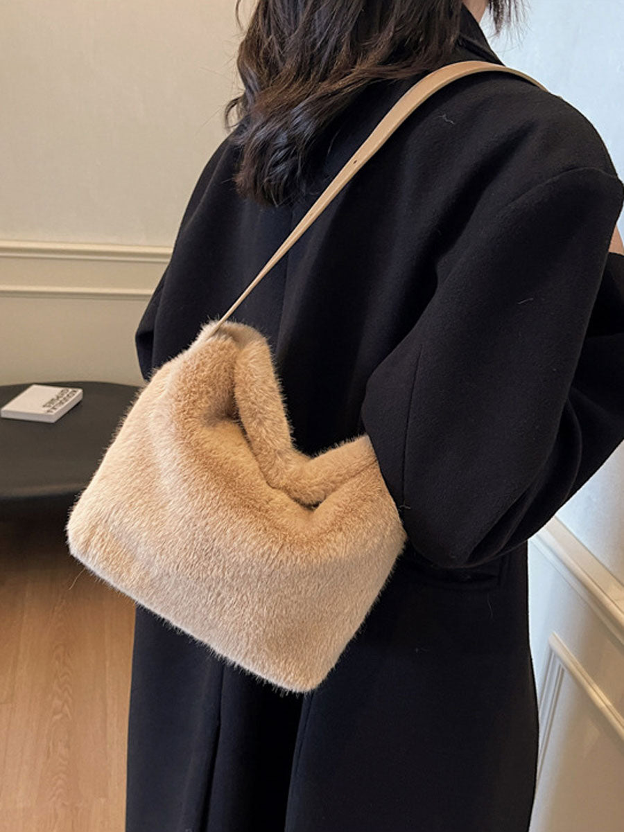 Trendy Plush Shoulder Crossbody Bag Green