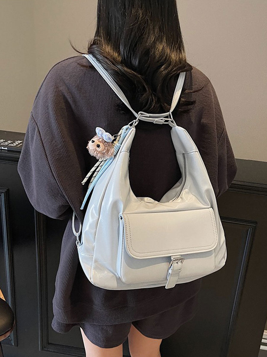 Simple Shoulder 2 Way Shoulder Bag Black