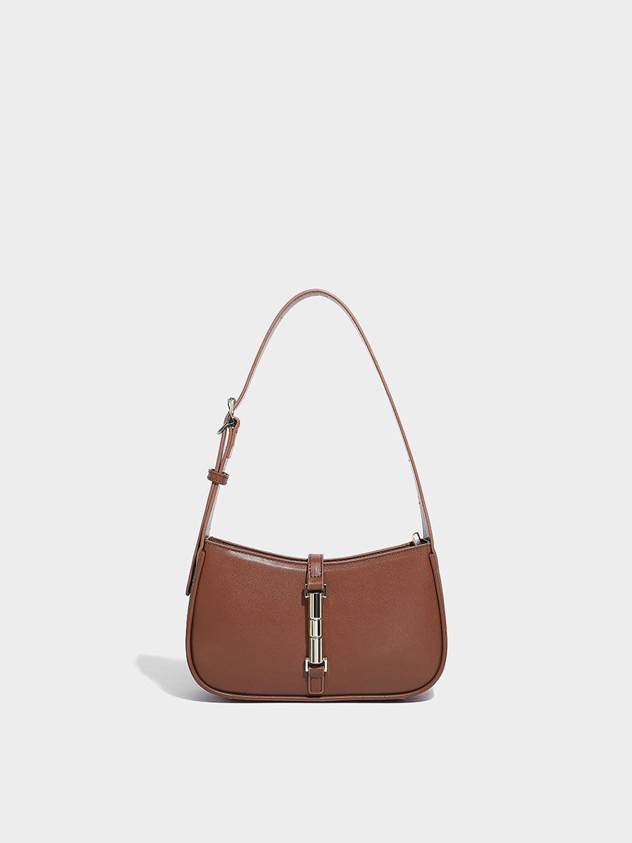 French Style Baguette Underarm Bag White