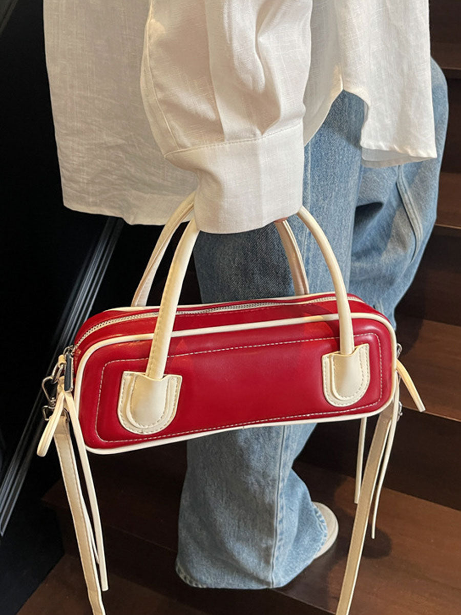 Trendy Long Mini Tote Bag Pink