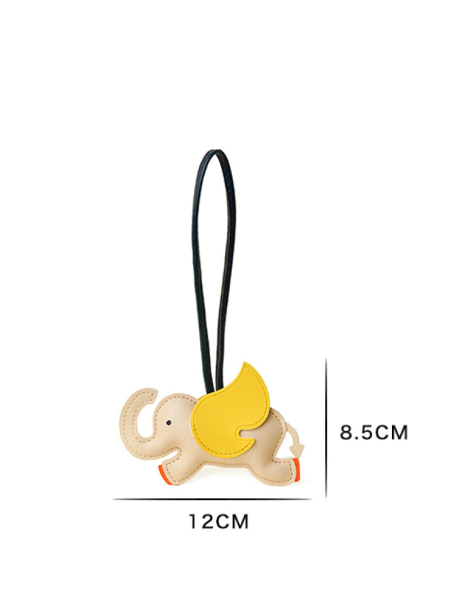 Cute Leather Flying Elephant Bag Charm
