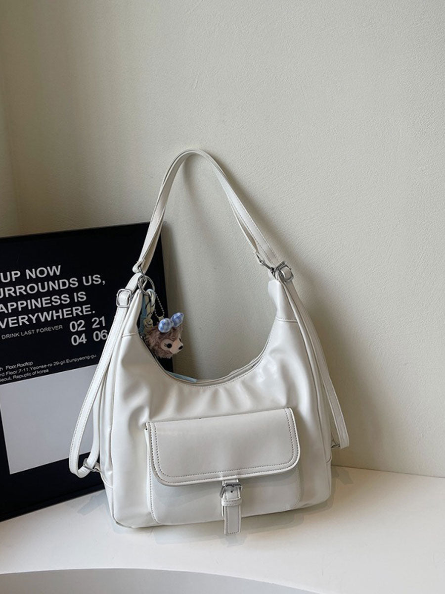Simple Shoulder 2 Way Shoulder Bag Black