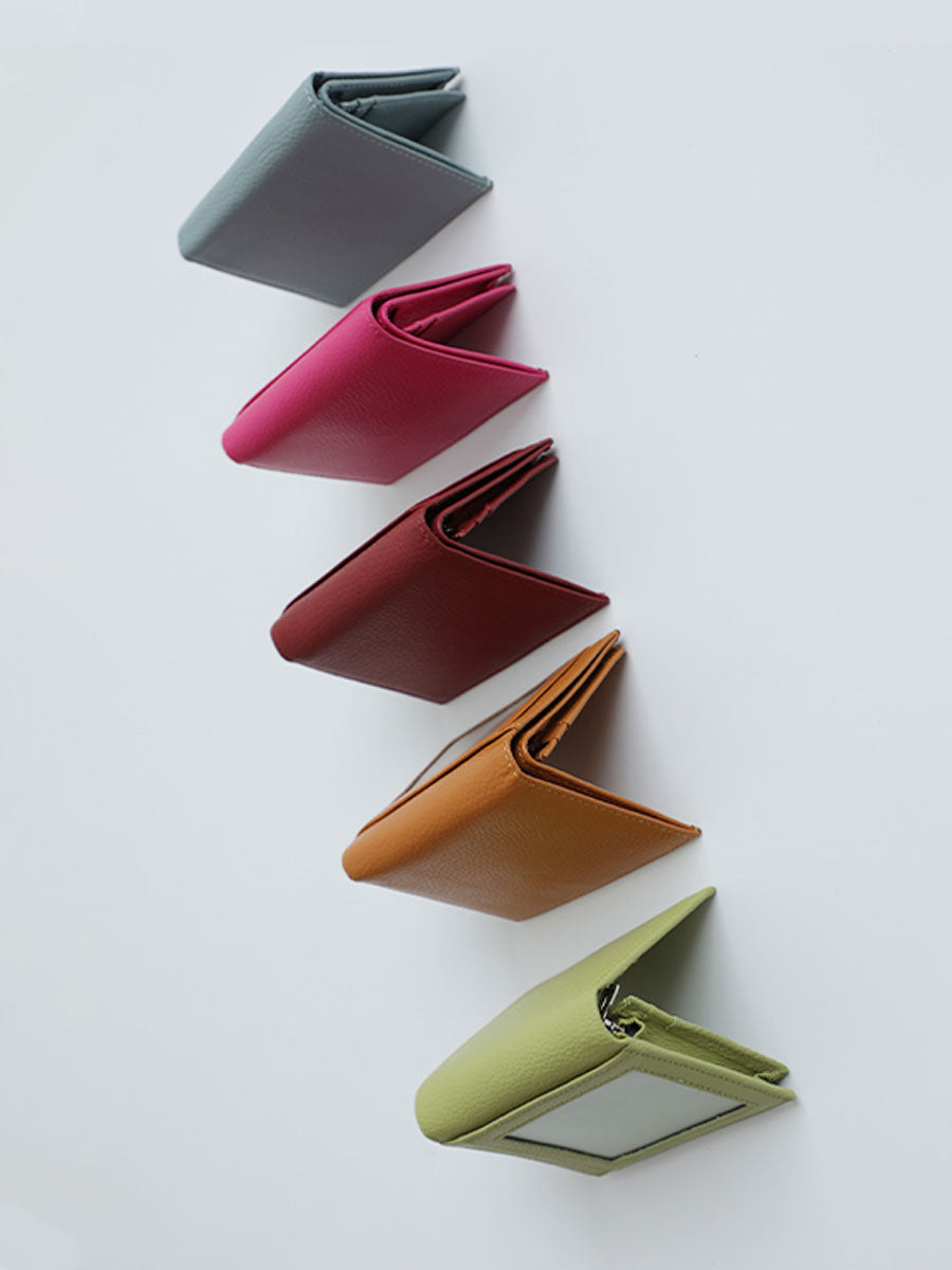 Genuine Leather Card Holder Wallet Green