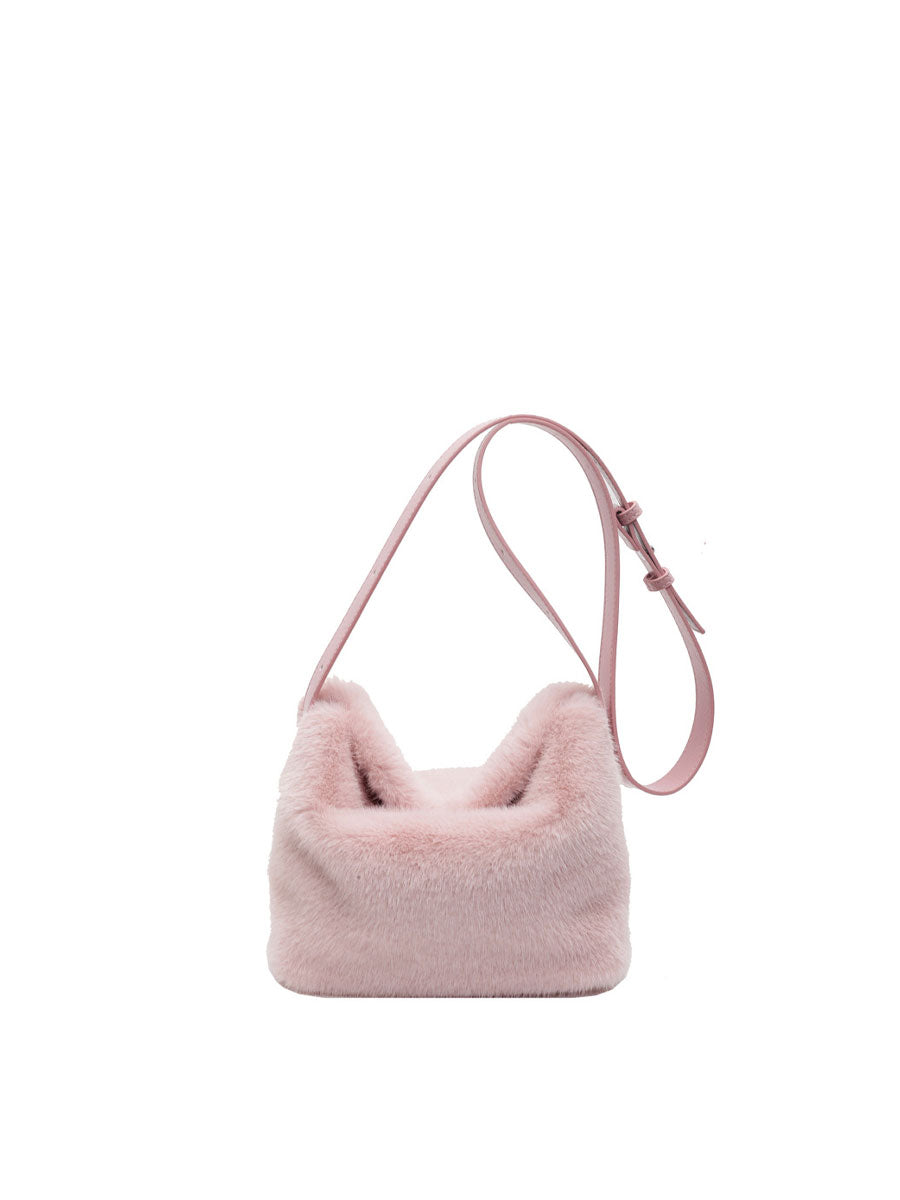 Trendy Plush Shoulder Crossbody Bag Green