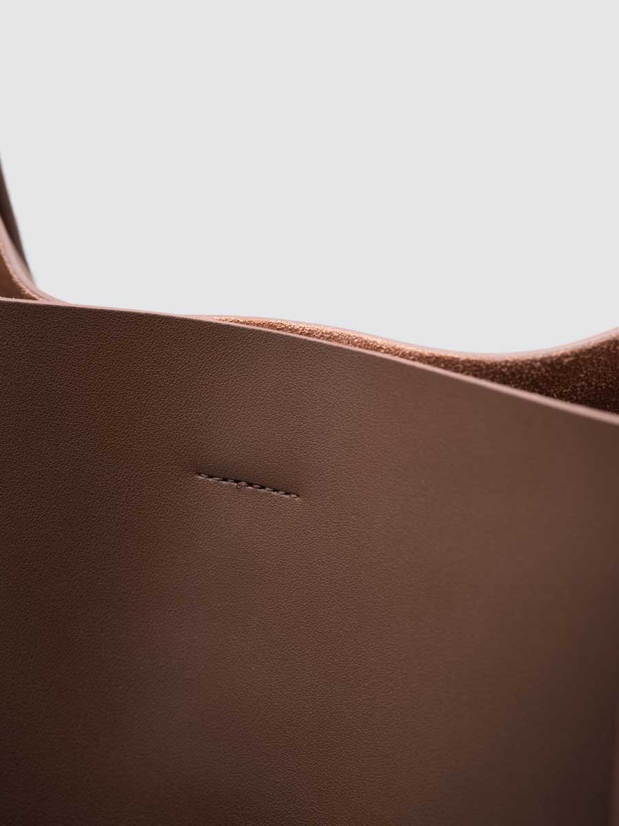 Oversize Genuine Leather Tote Shoulder Bags Soft Brown