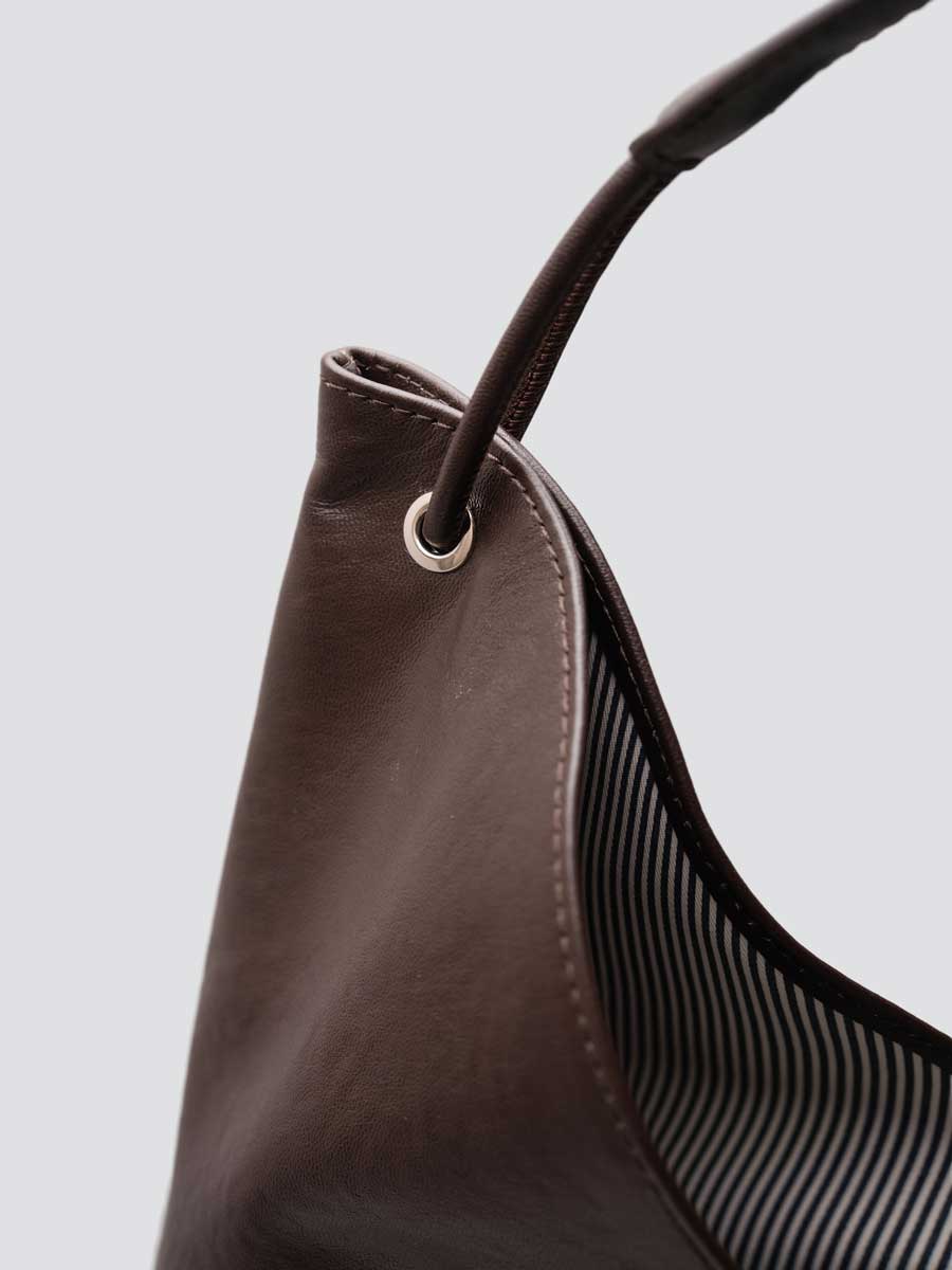 Real Leather Shoulder Hobo Bags Bronze
