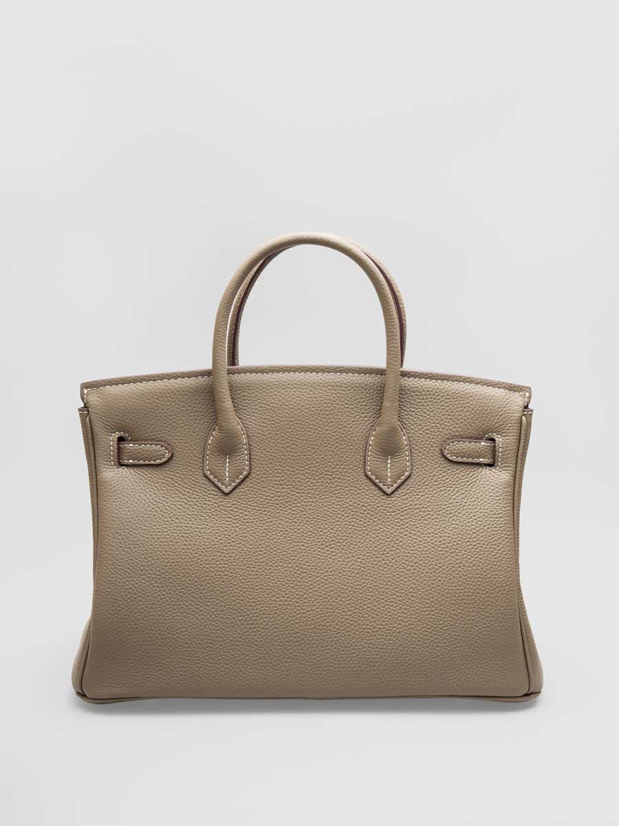 Real Leather Top Handle Satchel Handbag Crossbody Bag Khaki