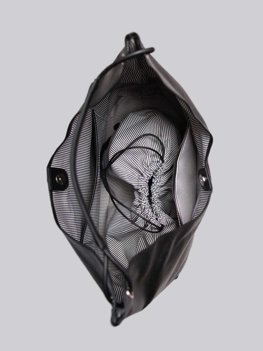 Real Leather Shoulder Hobo Bags Black
