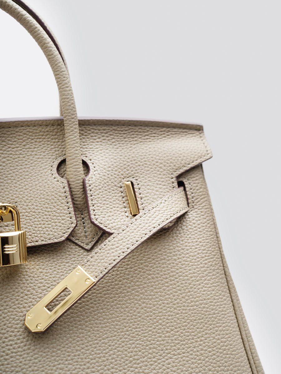 Real Leather Top Handle Satchel Handbag Crossbody Bag Khaki