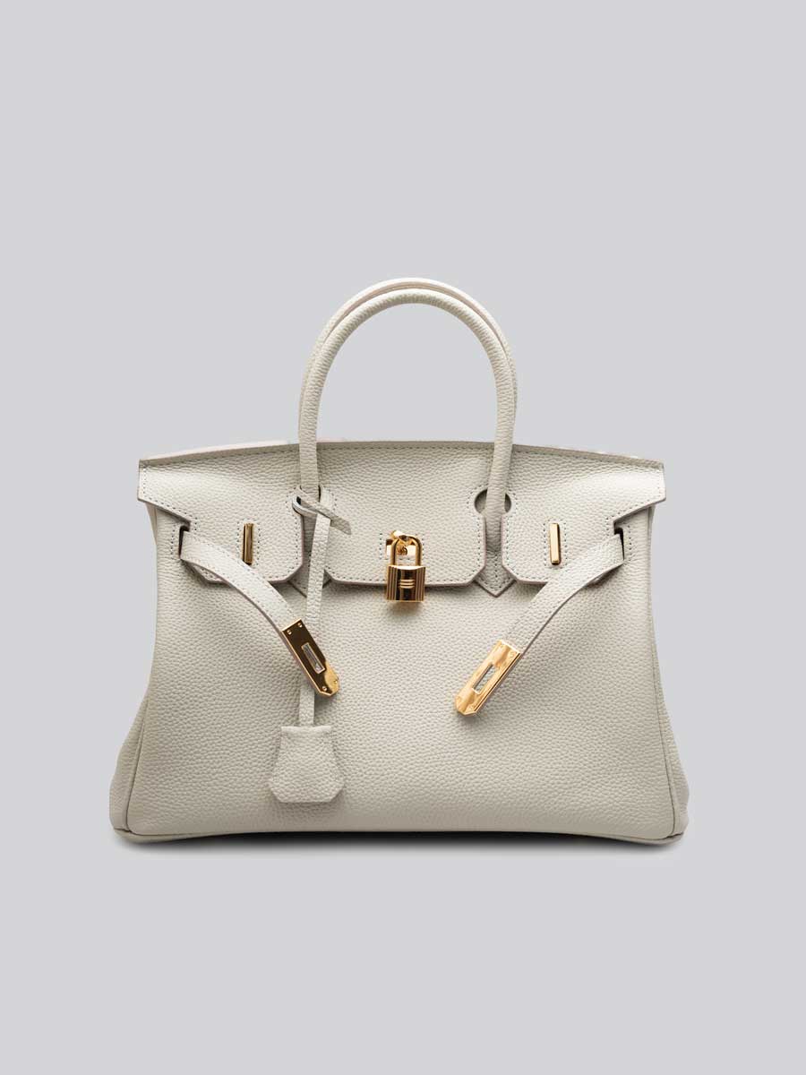 Real Leather Top Handle Satchel Handbag Crossbody Bag Khaki