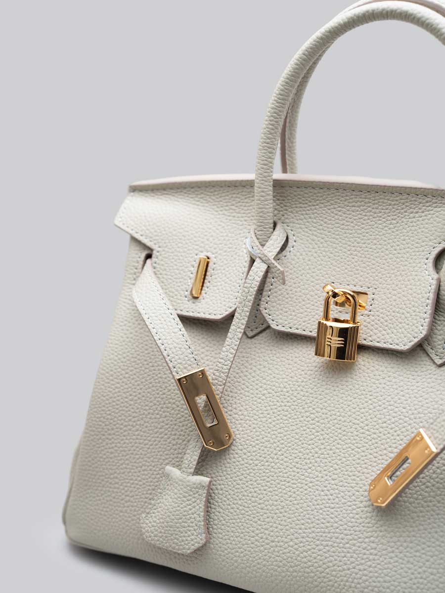 Real Leather Top Handle Satchel Handbag Crossbody Bag Khaki