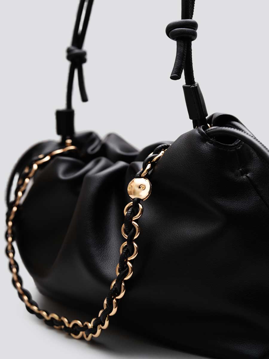 Real Leather Drawstring Hobo Purse Shoulder Bag with Adjustable Strap Green
