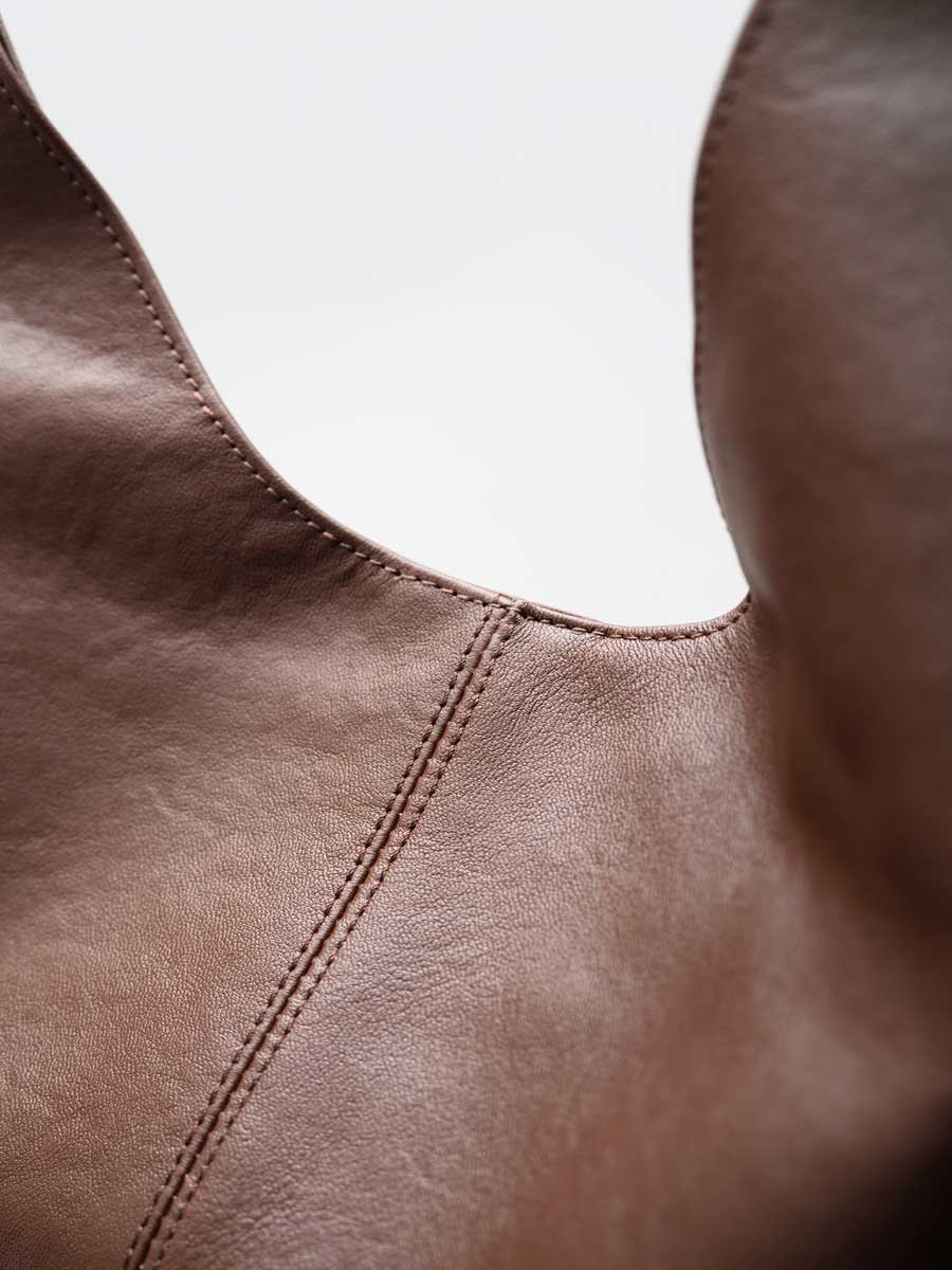 Real Leather Shoulder Hobo Bags Bronze