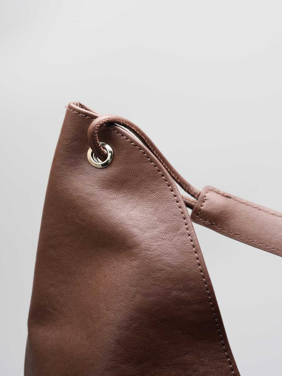 Real Leather Shoulder Hobo Bags Bronze