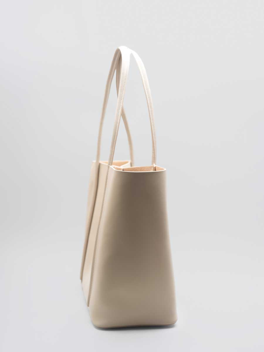 Oversize Genuine Leather Tote Shoulder Bags Soft Coffee