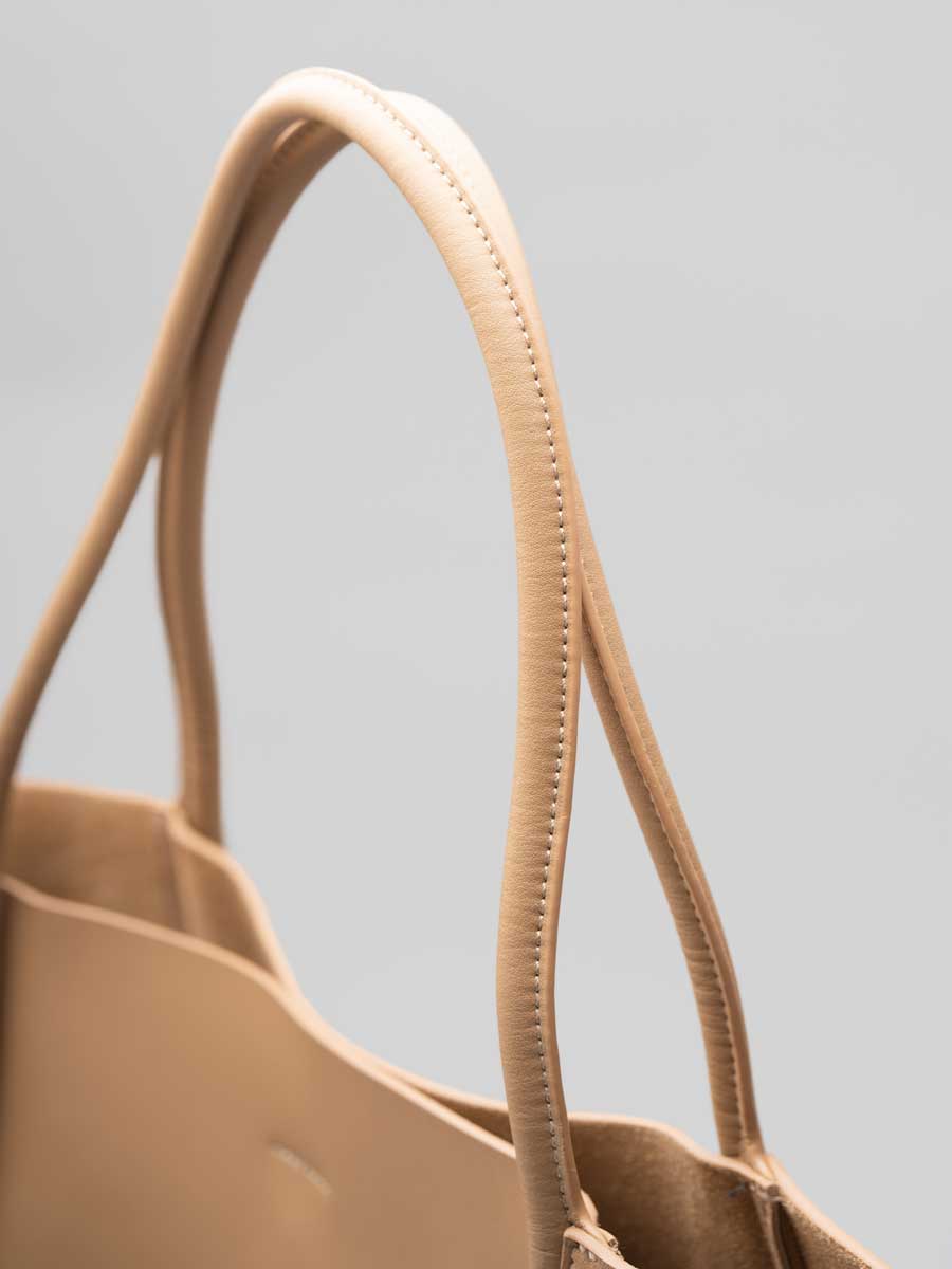 Oversize Genuine Leather Tote Shoulder Bags Soft Brown