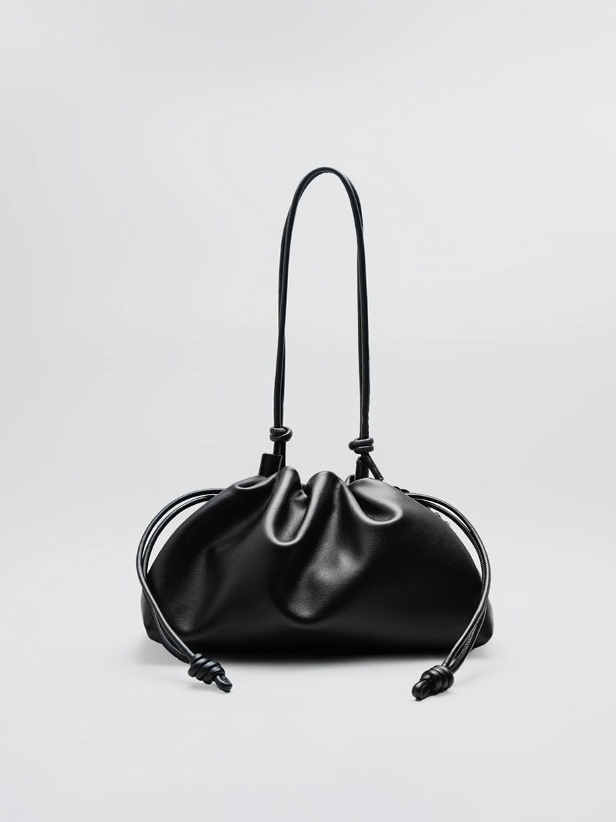 Real Leather Drawstring Hobo Purse Shoulder Bag with Adjustable Strap Green
