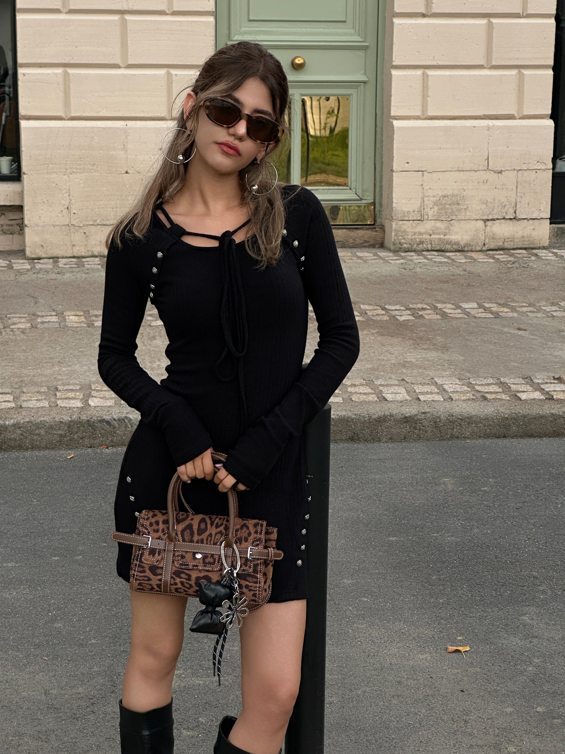 Autumn Style Print Small Crossbody Bag Blue