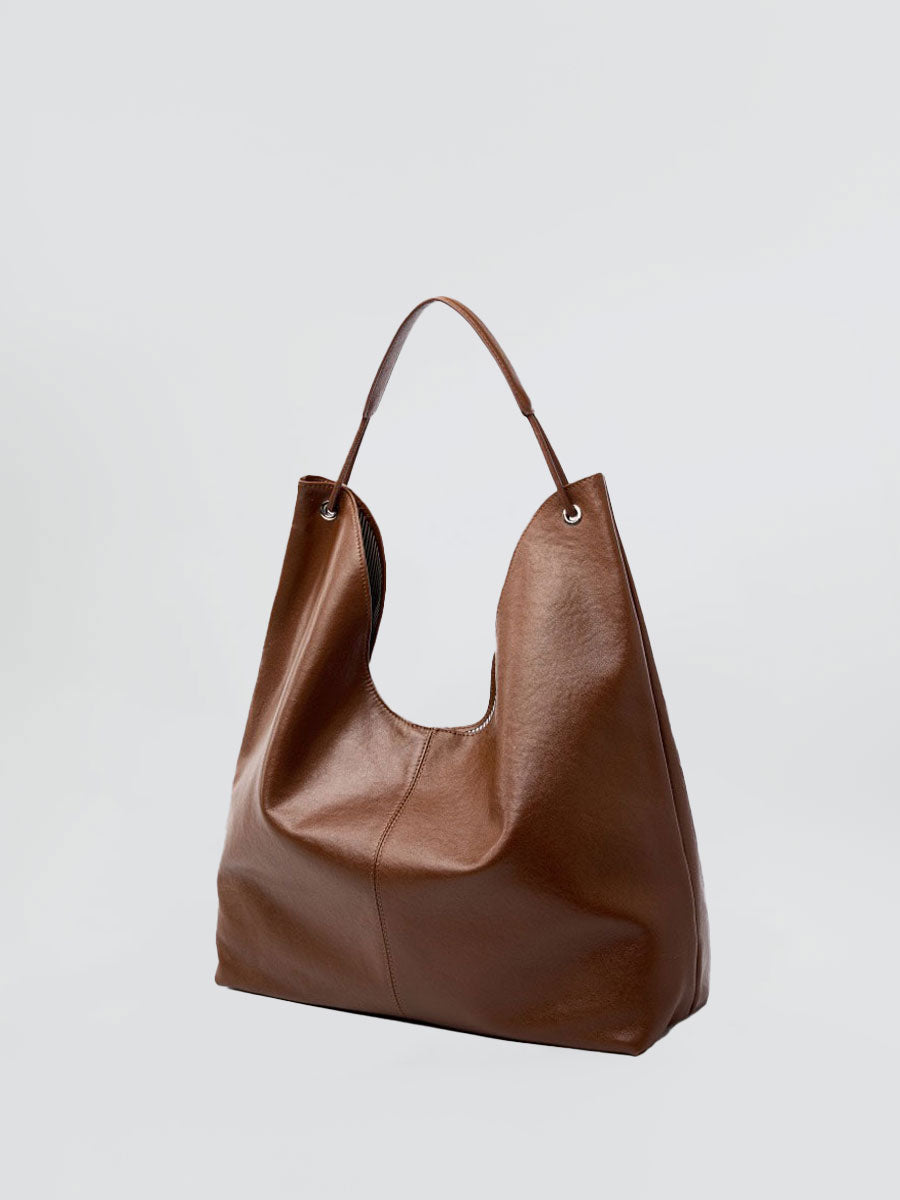 Real Leather Shoulder Hobo Bags Bronze